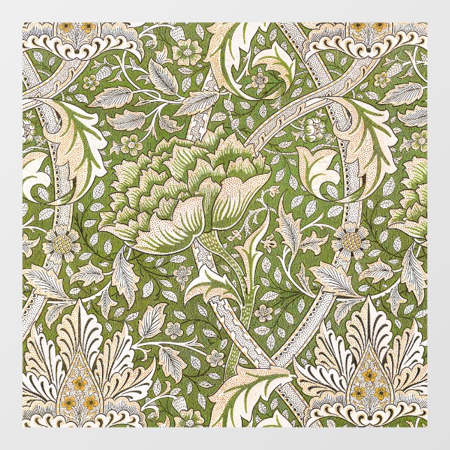 William Morris Windrush Floral Pattern Classic Fensteraufkleber (Blatt)
