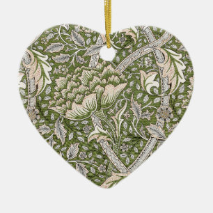 : William Morris Windrush Grünes Muster: Vintage Keramik Ornament