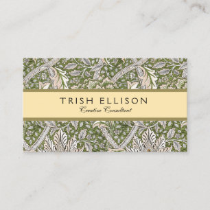 : William Morris Windrush Grünes Muster: Vintage Visitenkarte