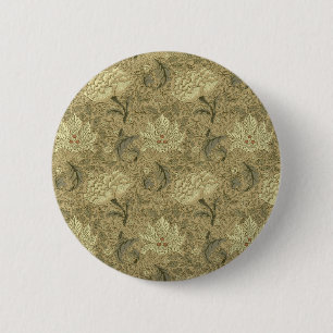 William Morris Windrush Wallpaper Pattern Button