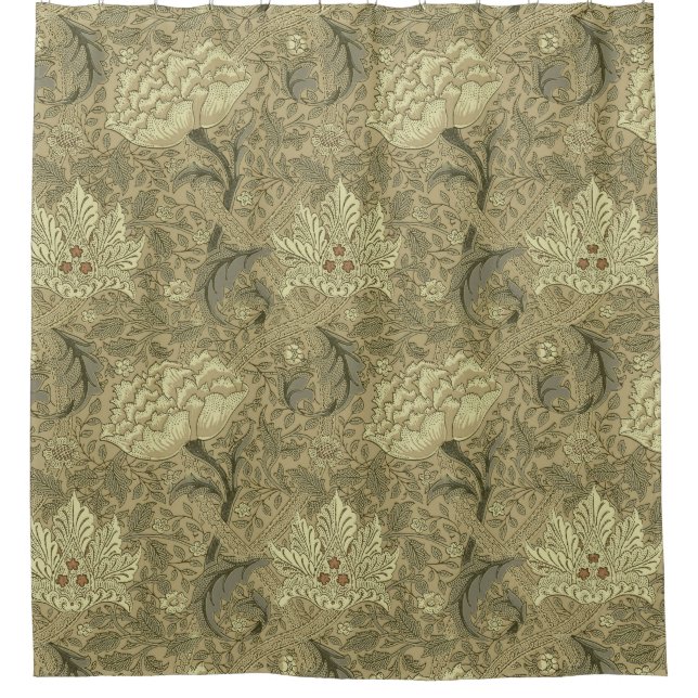 William Morris Windrush Wallpaper Pattern Duschvorhang (Vorderseite)