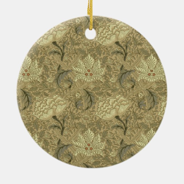 William Morris Windrush Wallpaper Pattern Keramik Ornament (Hinten)