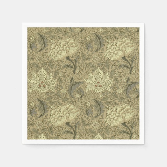 William Morris Windrush Wallpaper Pattern Serviette (Vorderseite)