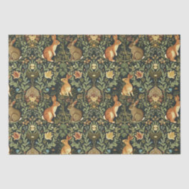 William Morris Woodland Floral Rabbits Weihnachten Seidenpapier