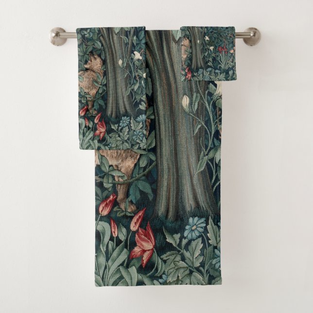 William Morris Woodland Tapestry Fox Badhandtuch Set (Insitu)