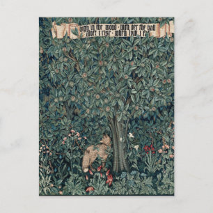 William Morris Woodland Tapestry Fox Postkarte