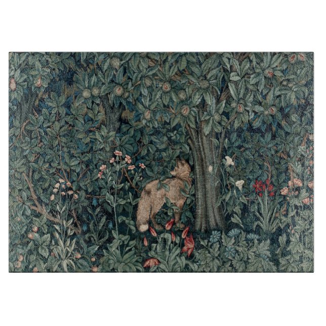 William Morris Woodland Tapestry Fox Schneidebrett (Vorderseite)