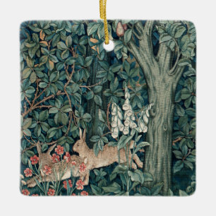 William Morris Woodland Tapestry Rabbits Keramikornament
