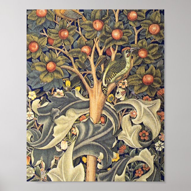 William Morris Woodpecker Pattern Poster (Vorne)