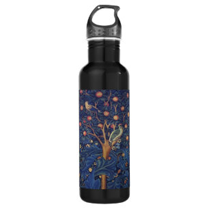 William Morris Woodpecker Tapester Birds Floral Trinkflasche