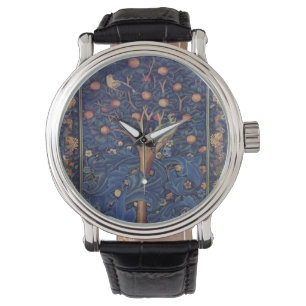 William Morris Woodpecker Tapestes Arts & Crafts Armbanduhr