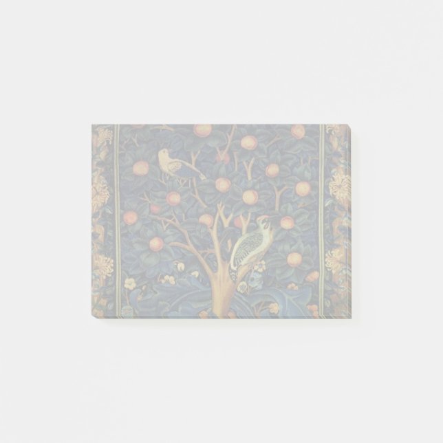 William Morris Woodpecker Tapestes Arts & Crafts Post-it Klebezettel (Vorderseite)