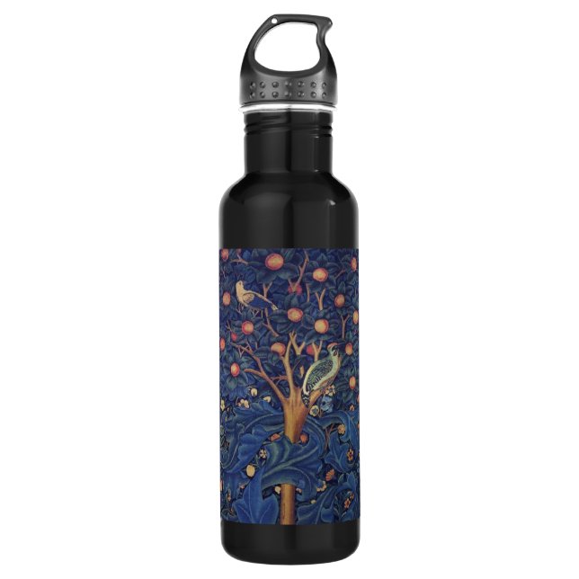 William Morris Woodpecker Tapestes Arts & Crafts Trinkflasche (Vorderseite)