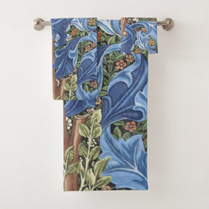 William Morris Woodpecker Tapestes Floral Vintag Badhandtuch Set