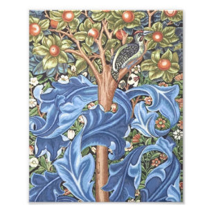 William Morris Woodpecker Tapestes Floral Vintag Fotodruck