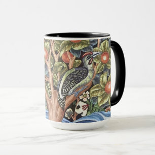 William Morris Woodpecker Tapestes Floral Vintag Tasse