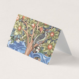 William Morris Woodpecker Tapestes Floral Vintag Visitenkarten