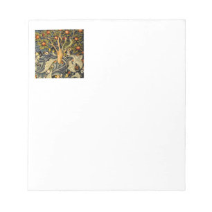 William Morris Woodpecker-Tapete Vögel Floral Notizblock