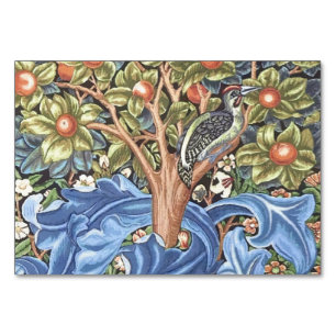 William Morris Woodpecker-Teppich Blumen Vintage Tischnummer