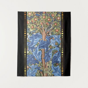William Morris Woodpecker-Teppich Blumen Vintage Wandteppich