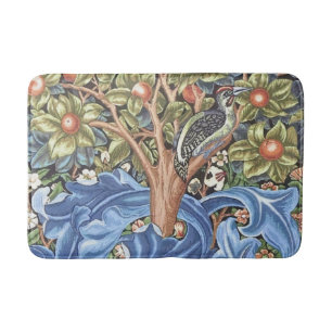 William Morris Woodpecker-Teppich Floral Vintage Badematte