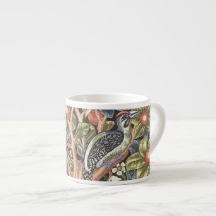 William Morris Woodpecker-Teppich Floral Vintage Espressotasse
