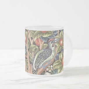 William Morris Woodpecker-Teppich Floral Vintage Mattglastasse