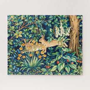 William Morris "Zwei Hasen" Wildkaninchen Druck Puzzle