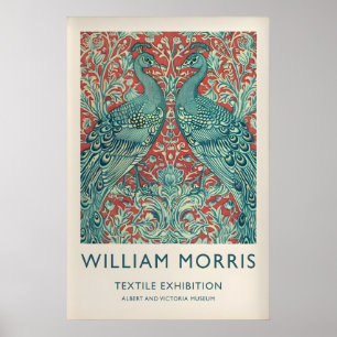 William Morris Zwei Pfauen Poster Trendige Wandkun