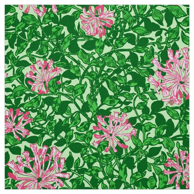 William Morrisgeißblatt, -ROSA und -GRÜN Stoff (Muster)
