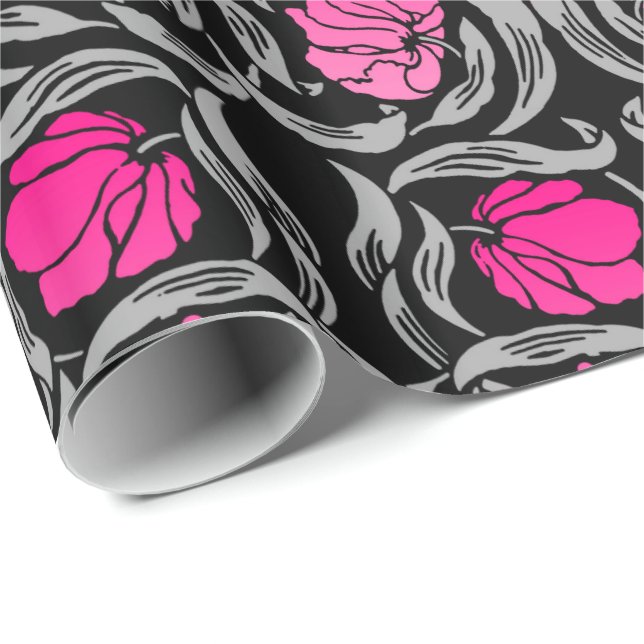 William MorrisPimpernel, pinkfarbenes rosa und Geschenkpapier (Rolleneckpunkt)