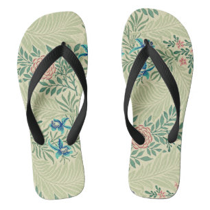 William Morris's berühmtes Larkspur-Muster Flip Flops