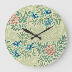 William Morris's berühmtes Larkspur-Muster Große Wanduhr