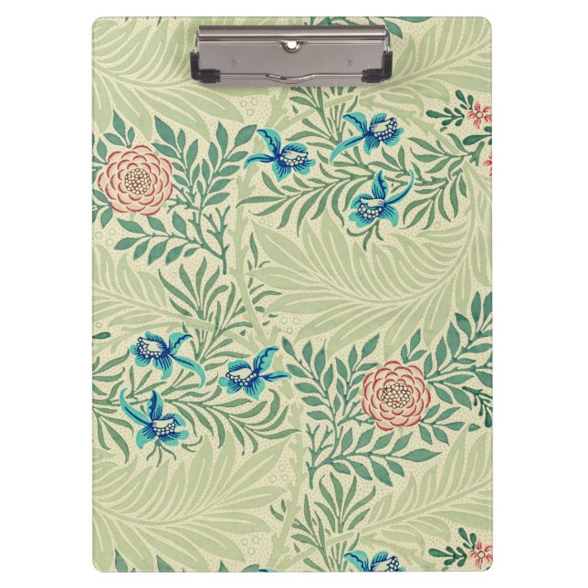 William Morris's berühmtes Larkspur-Muster Klemmbrett (Vorderseite)