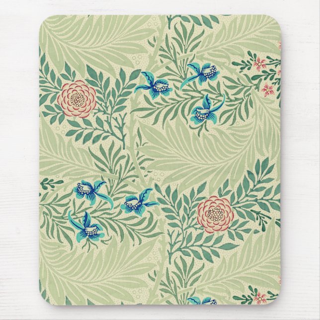 William Morris's berühmtes Larkspur-Muster Mousepad (Vorne)