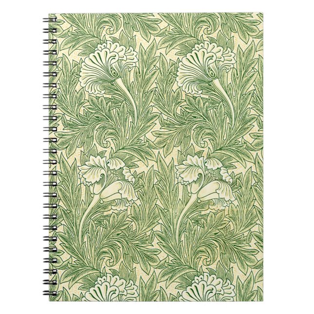 William Morris's berühmtes Tulip-Muster Notizblock (Vorderseite)