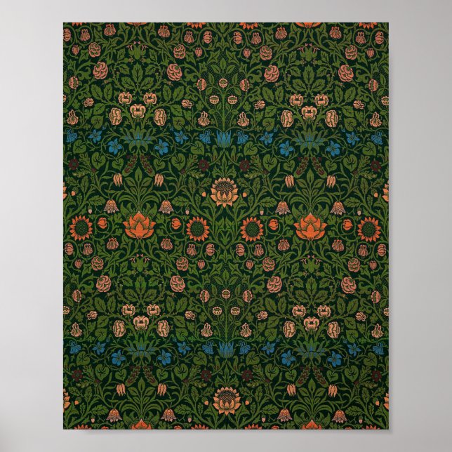 William Morris's berühmtes Tulip-Muster Poster (Vorne)