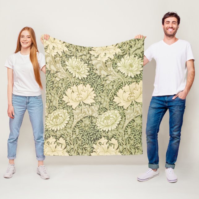 William Morris's Chrysanthemum-Muster Fleecedecke (Beispiel)