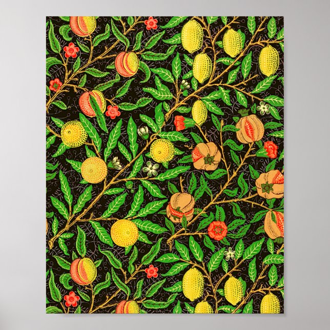 William Morris's Fruit-Muster-Tapete Poster (Vorne)
