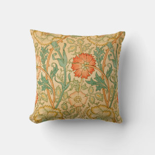 William Morris's Pink und Rose Kissen