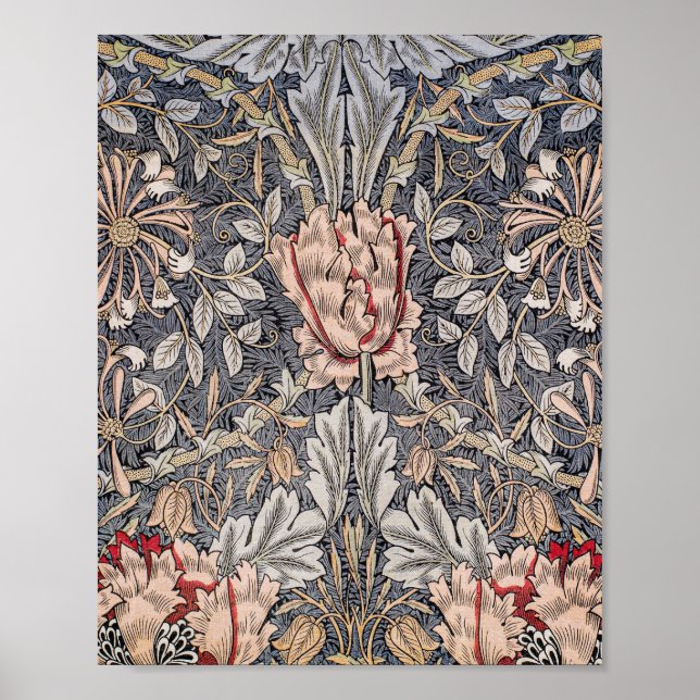 William Morris's Printed Linen Honeysuckle berühmt Poster (Vorne)