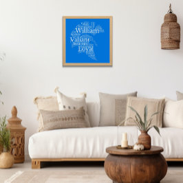 William Name Cloud Customizable Poster