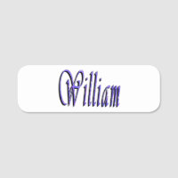 William Name in Blue Sparkle,