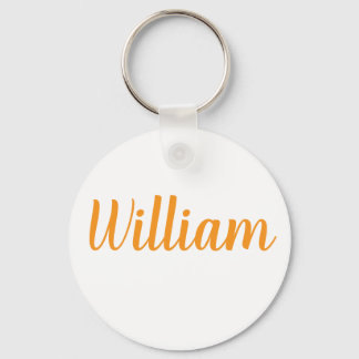 William name Metal ring keychain Schlüsselanhänger