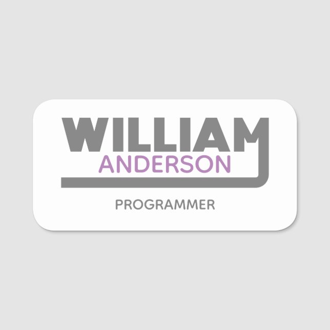 William Name Tag Namensschild (Vorderseite)