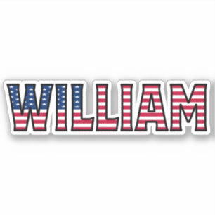 William Name Vorname USA Sticker Stickerset