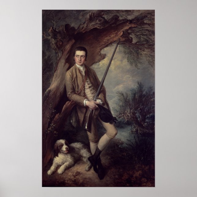 William Poyntz von Midgham und seinem Hund Amber Poster (Vorne)