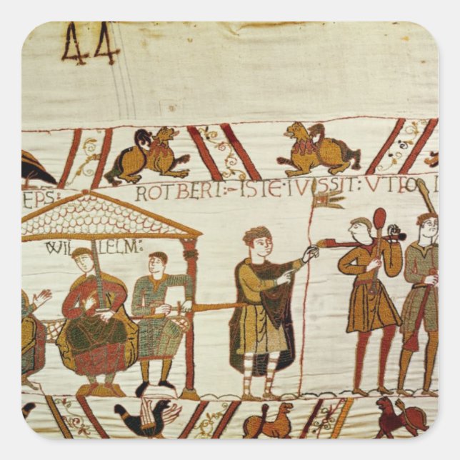 William, Robert de Mortain und Bishop Odo Quadratischer Aufkleber (Vorderseite)