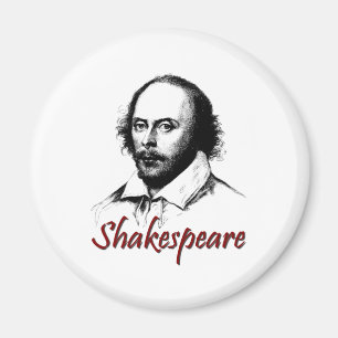 William Shakespeare-Ätzung Magnet