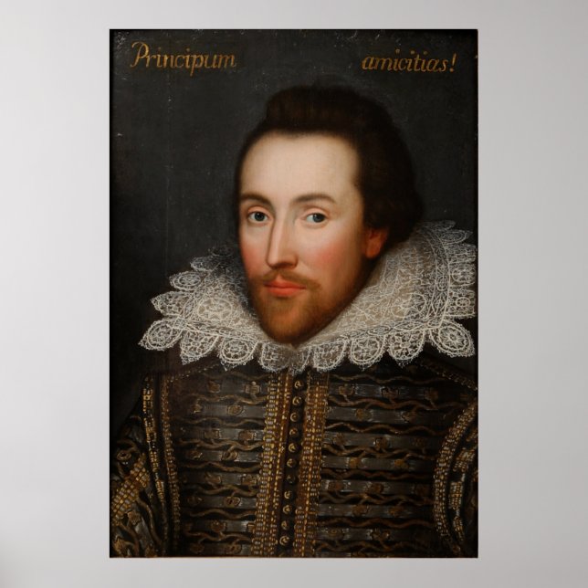 William Shakespeare Cobbe Portrait um 1610 Poster (Vorne)